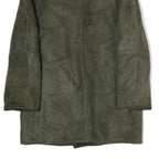 Womens Green Polyester Button Jacket XL Soft Touch Long Sleeve Classic Fit