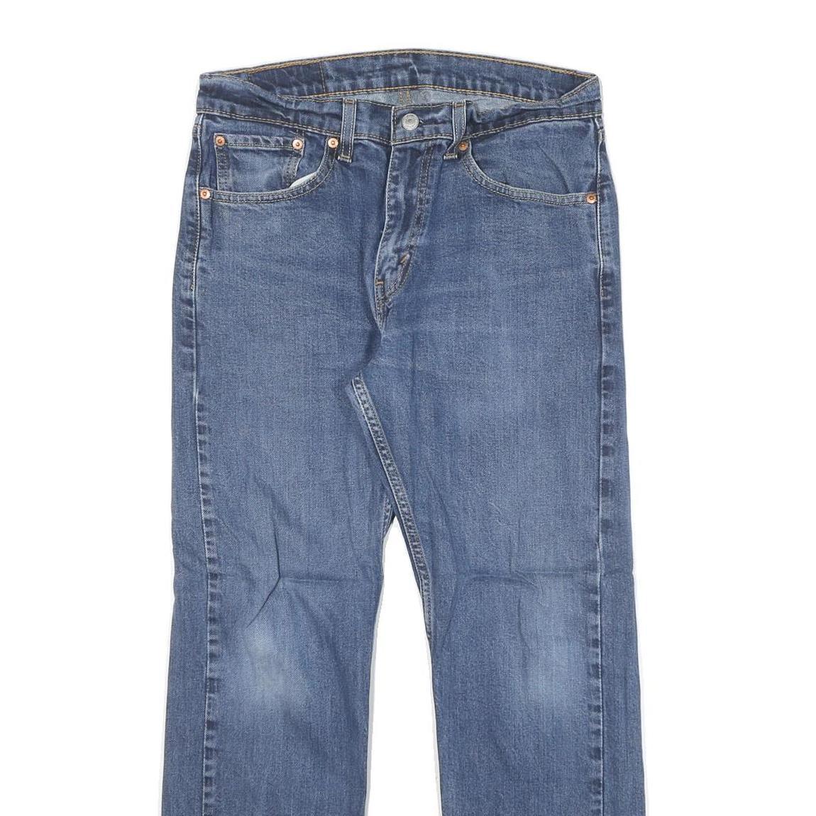 LEVI'S 505 Mens Jeans Blue Regular Straight Denim Medium W32 L30 Classic Zip Fit