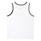 NIKE Mens White & Black Graphic Vest L Sleeveless Crew Neck Sportswear Casual