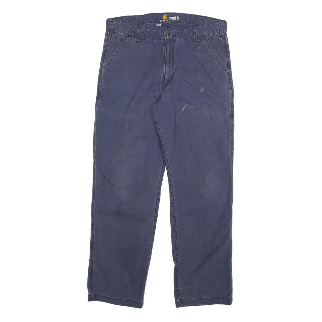 CARHARTT Mens Jeans Blue Relaxed Straight Cotton W36 L32 Workwear Durable