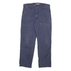 CARHARTT Mens Jeans Blue Relaxed Straight Cotton W36 L32 Workwear Durable