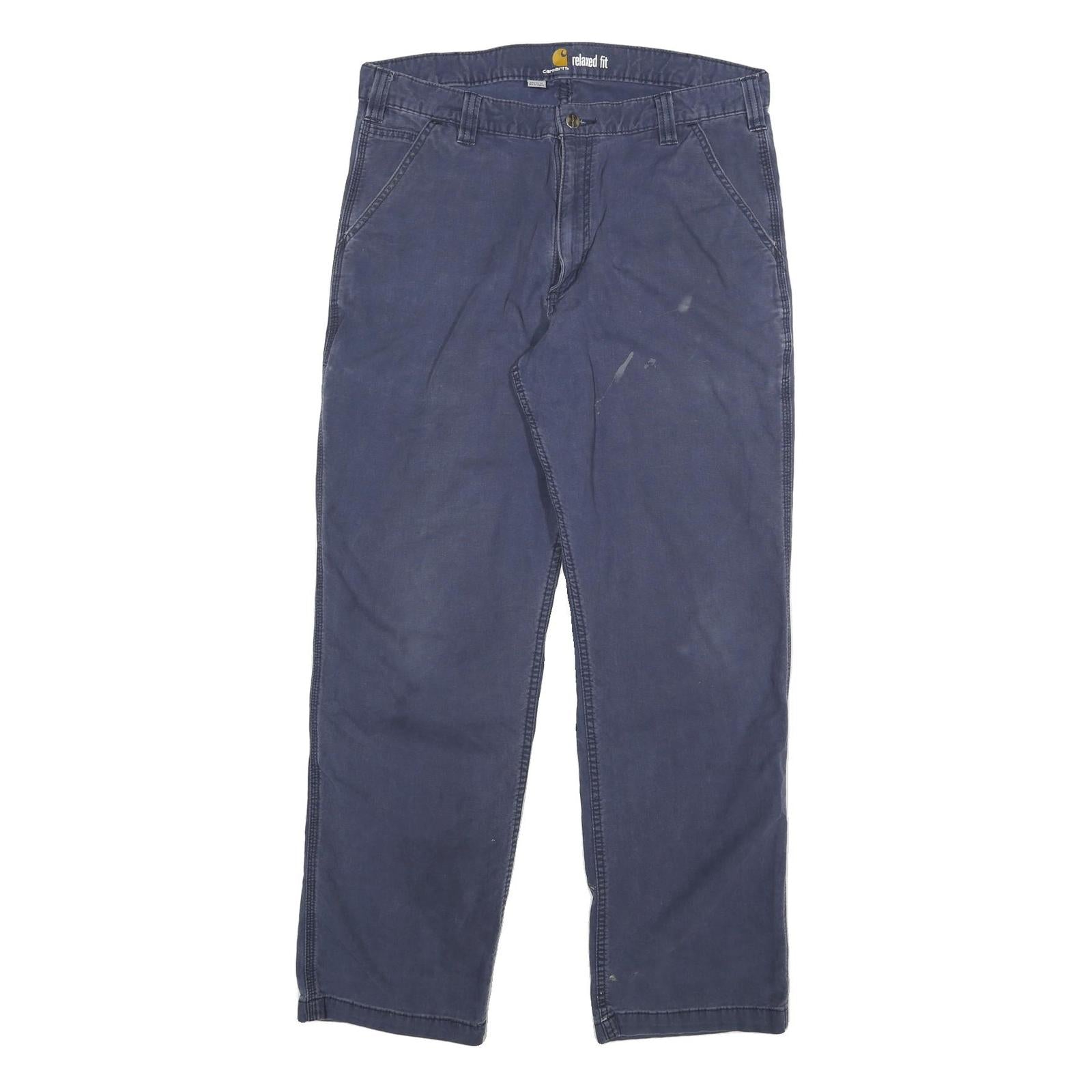 CARHARTT Mens Jeans Blue Relaxed Straight Cotton W36 L32 Workwear Durable