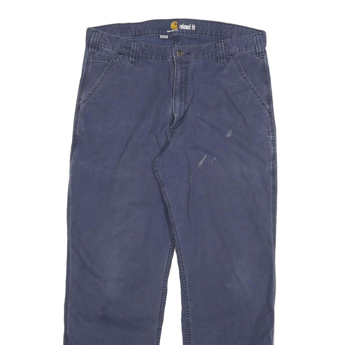 CARHARTT Mens Jeans Blue Relaxed Straight Cotton W36 L32 Workwear Durable