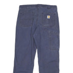 CARHARTT Mens Jeans Blue Relaxed Straight Cotton W36 L32 Workwear Durable