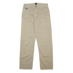 BOSS HUGO BOSS Mens Beige Cotton Regular Straight Trousers W30 L32 Classic
