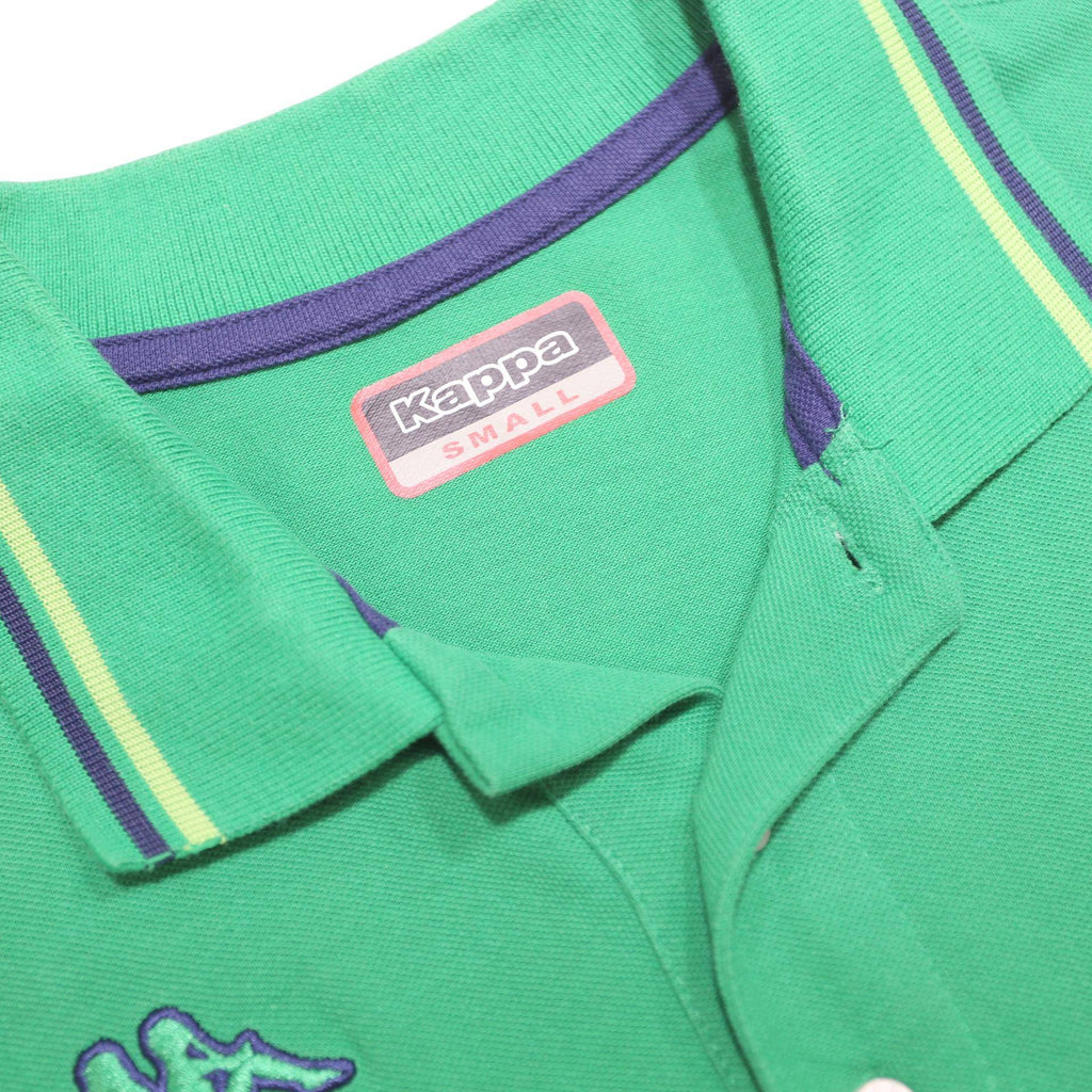 KAPPA Mens Green Short Sleeve Plain S Cotton Polo Shirt Casual Summer