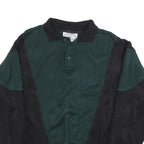 FOOTLOCKER Mens Green & Black Polo Collar L Acrylic Sweatshirt Pullover Casual