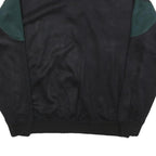 FOOTLOCKER Mens Green & Black Polo Collar L Acrylic Sweatshirt Pullover Casual