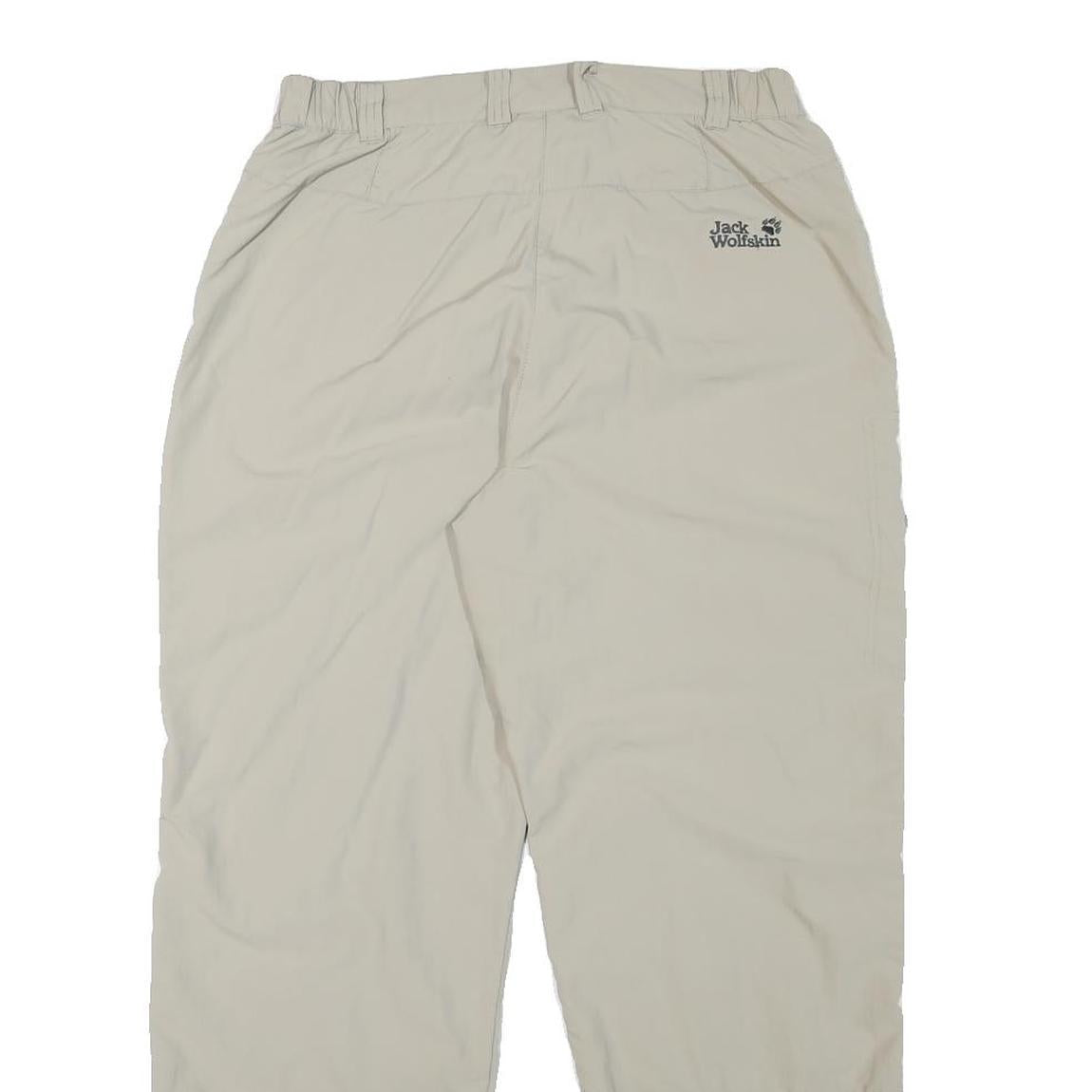 JACK WOLFSKIN Womens Polyester Blend Beige Relaxed Straight Trousers W28 L28