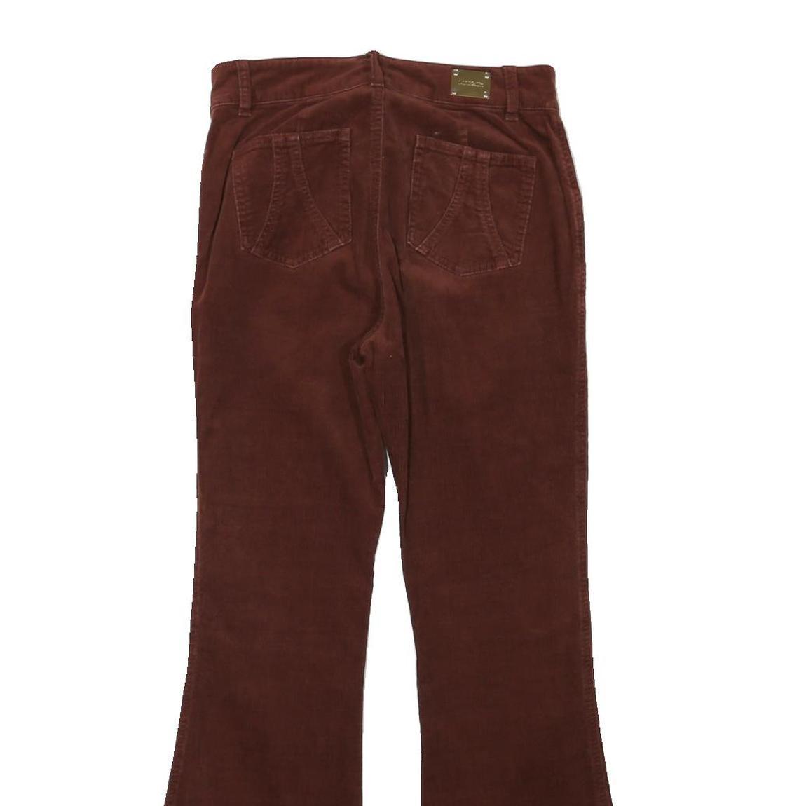 MAX&CO Womens Cotton Blend Brown Regular Flared Trousers W27 L28