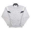 ADIDAS Mens Grey & Black Sports Jacket XL Polyester Zip Plain Casual Fitness Top