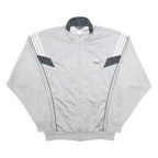 ADIDAS Mens Grey & Black Sports Jacket XL Polyester Zip Plain Casual Fitness Top