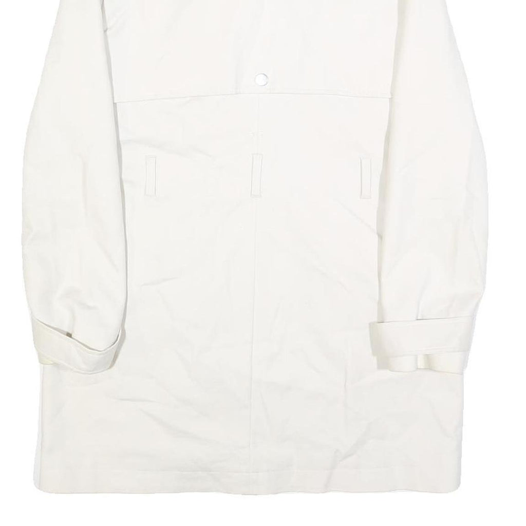 MINT VELVET Womens White Cotton Blend Button Jacket UK 8 Plain Long Sleeve