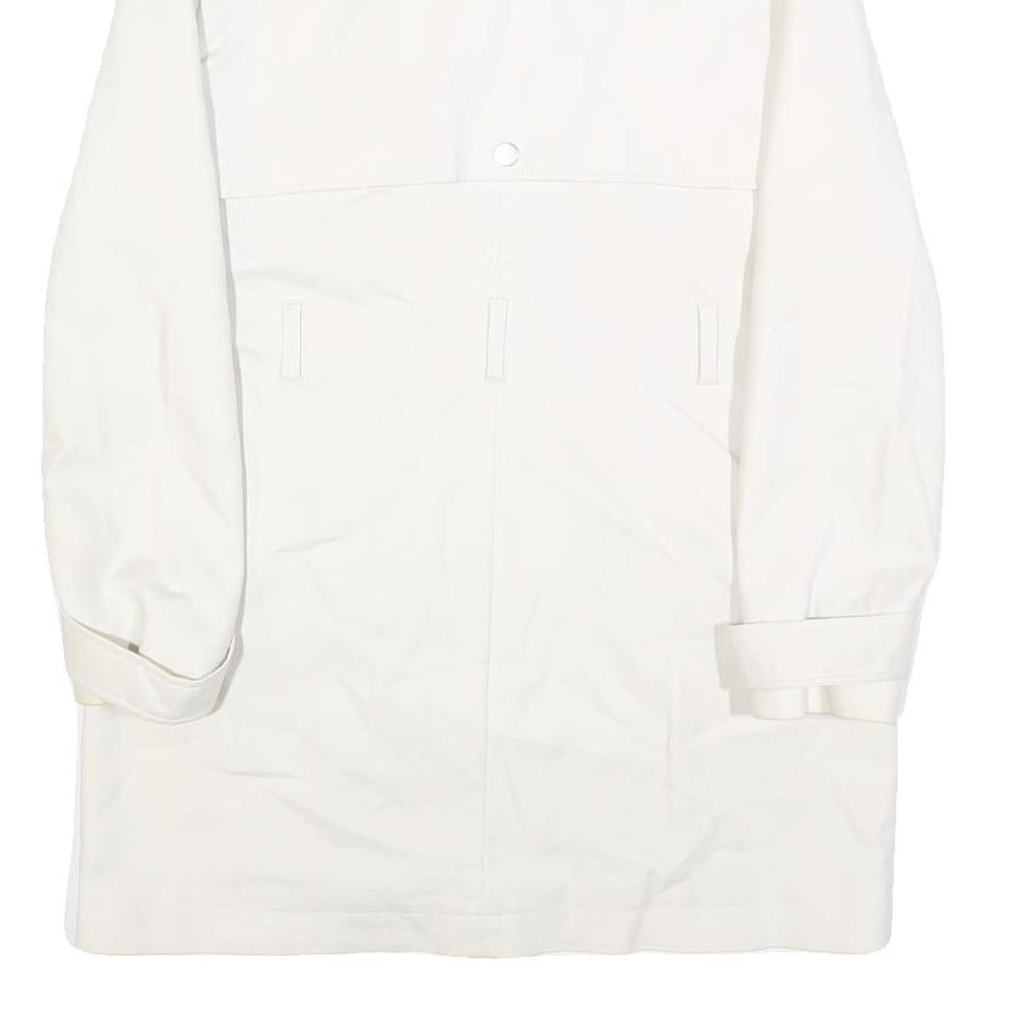 MINT VELVET Womens White Cotton Blend Button Jacket UK 8 Plain Long Sleeve