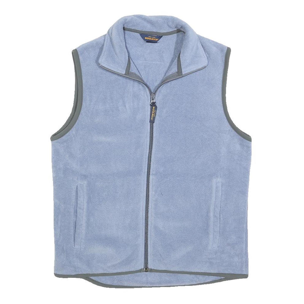 WOOLRICH Womens Blue Zip Jacket M Polyester Fleece Casual Outdoor Layering