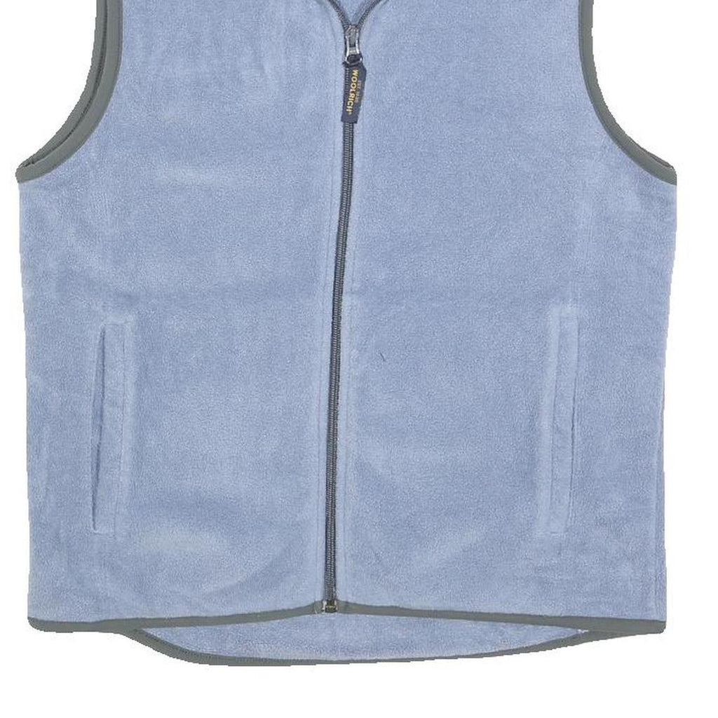 WOOLRICH Womens Blue Zip Jacket M Polyester Fleece Casual Outdoor Layering