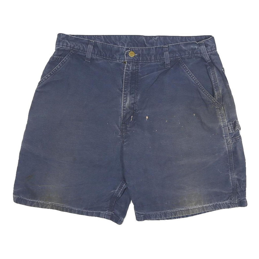 CARHARTT Mens Shorts Blue Casual 2XL W36 Cotton Blend Workwear Utility
