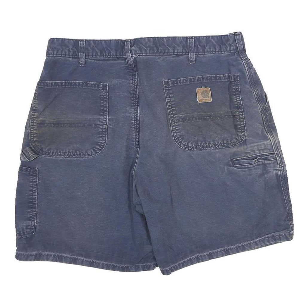 CARHARTT Mens Shorts Blue Casual 2XL W36 Cotton Blend Workwear Utility