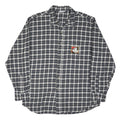 DISNEY Mens Black & White Plaid Shirt XL Cotton Blend Long Sleeve Casual