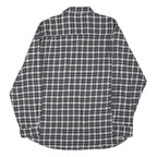 DISNEY Mens Black & White Plaid Shirt XL Cotton Blend Long Sleeve Casual
