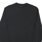 REEBOK Mens Black Crew Neck S Cotton Blend Sweatshirt Large Logo Print