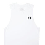 UNDER ARMOUR Mens White Sleeveless Crew Neck S Performance Sports Gym Vest