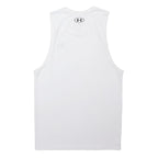 UNDER ARMOUR Mens White Sleeveless Crew Neck S Performance Sports Gym Vest