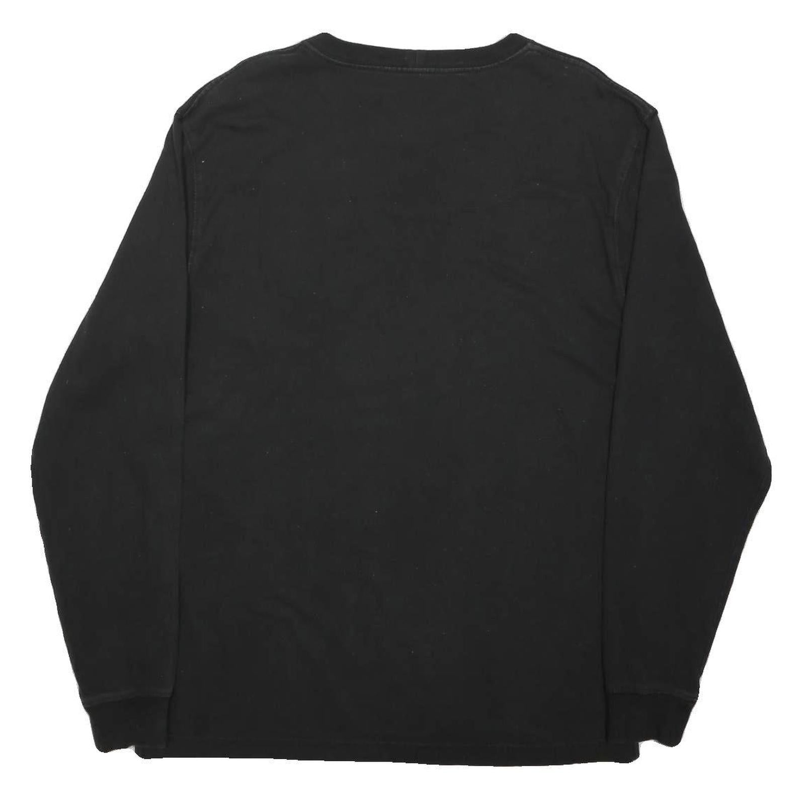CARHARTT Mens Black Long Sleeve Crew Neck Pocket T-Shirt S Cotton Blend Casual