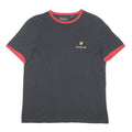 LYLE & SCOTT Mens Black & Red Deutschland Graphic T-Shirt L Short Sleeve Crew