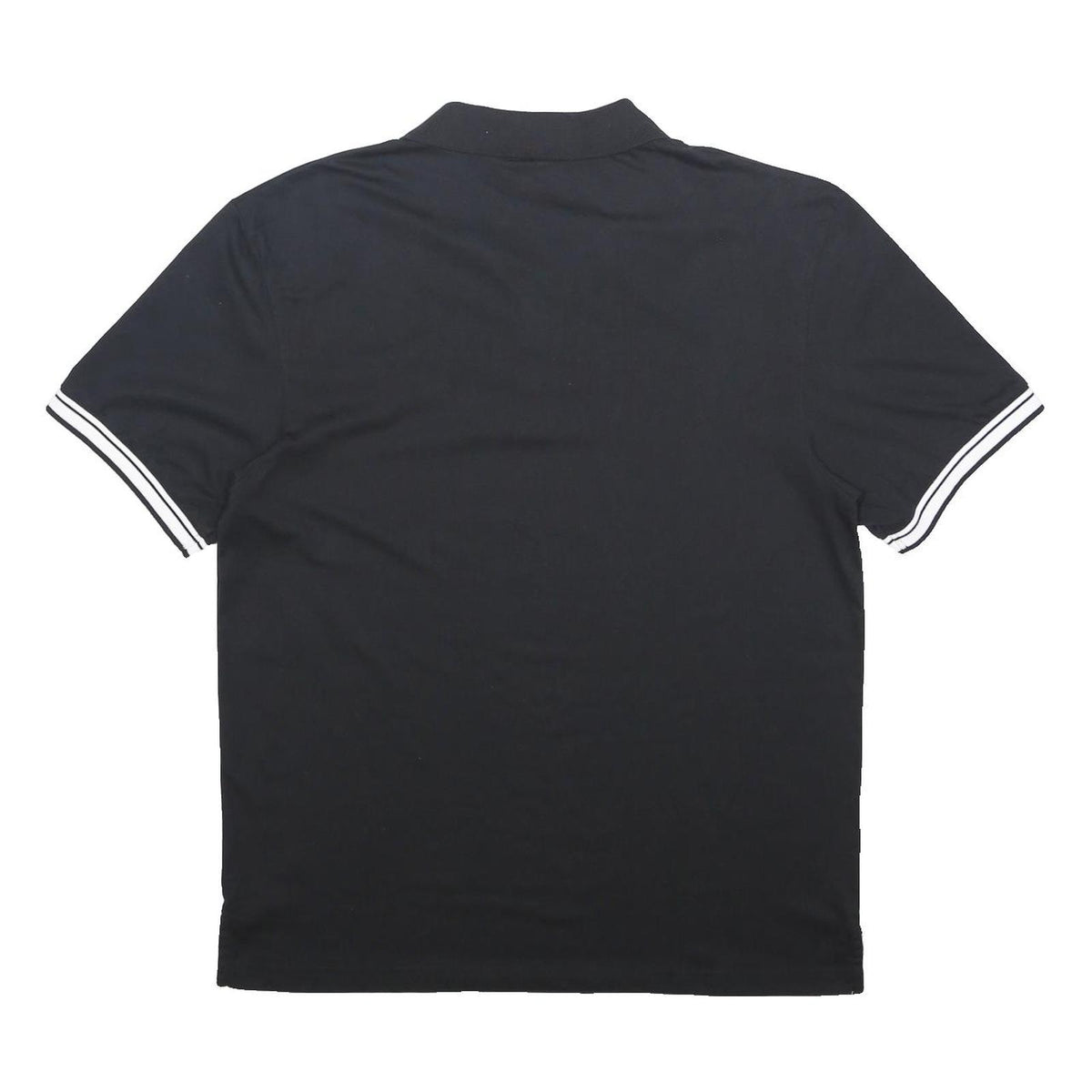 LONSDALE Mens Black & White Short Sleeve Plain 2XL Cotton Blend Polo Shirt