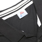 LONSDALE Mens Black & White Short Sleeve Plain 2XL Cotton Blend Polo Shirt