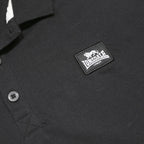 LONSDALE Mens Black & White Short Sleeve Plain 2XL Cotton Blend Polo Shirt
