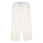 SAIL XTREME Womens Cotton Blend White Relaxed Cargo Trousers W30 L30