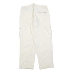SAIL XTREME Womens Cotton Blend White Relaxed Cargo Trousers W30 L30