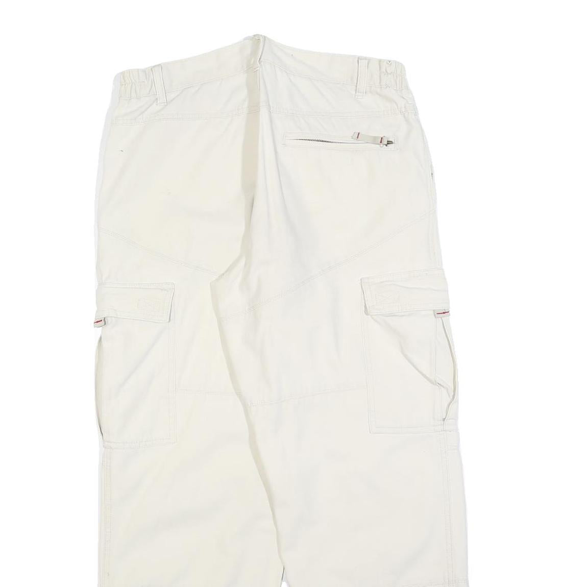 SAIL XTREME Womens Cotton Blend White Relaxed Cargo Trousers W30 L30