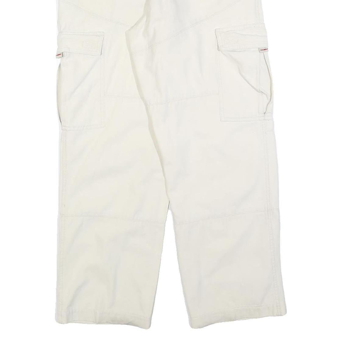 SAIL XTREME Womens Cotton Blend White Relaxed Cargo Trousers W30 L30