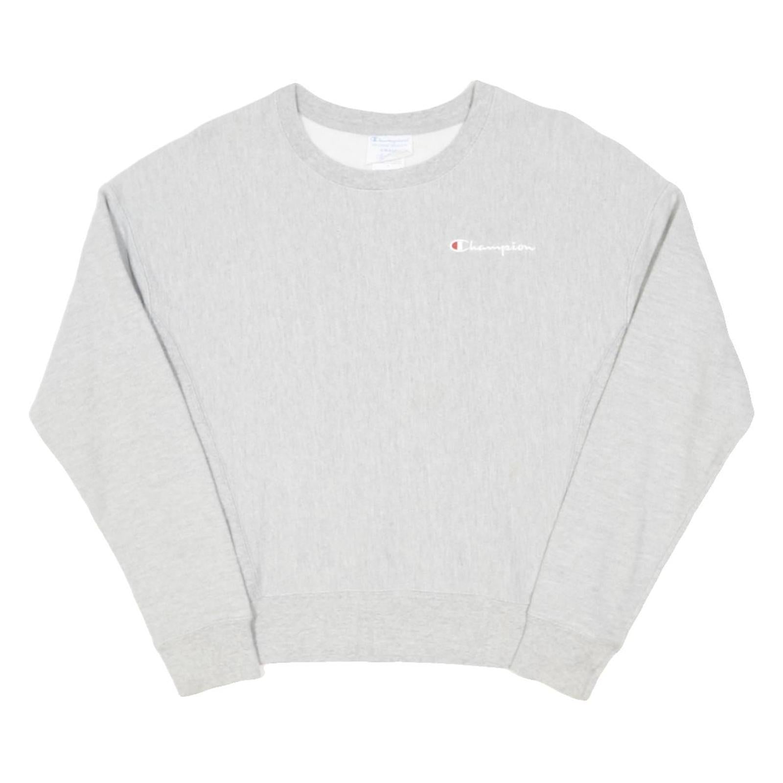 CHAMPION REVERSE WEAVE Womens Grey Sweatshirt Crew Neck S Cotton Blend