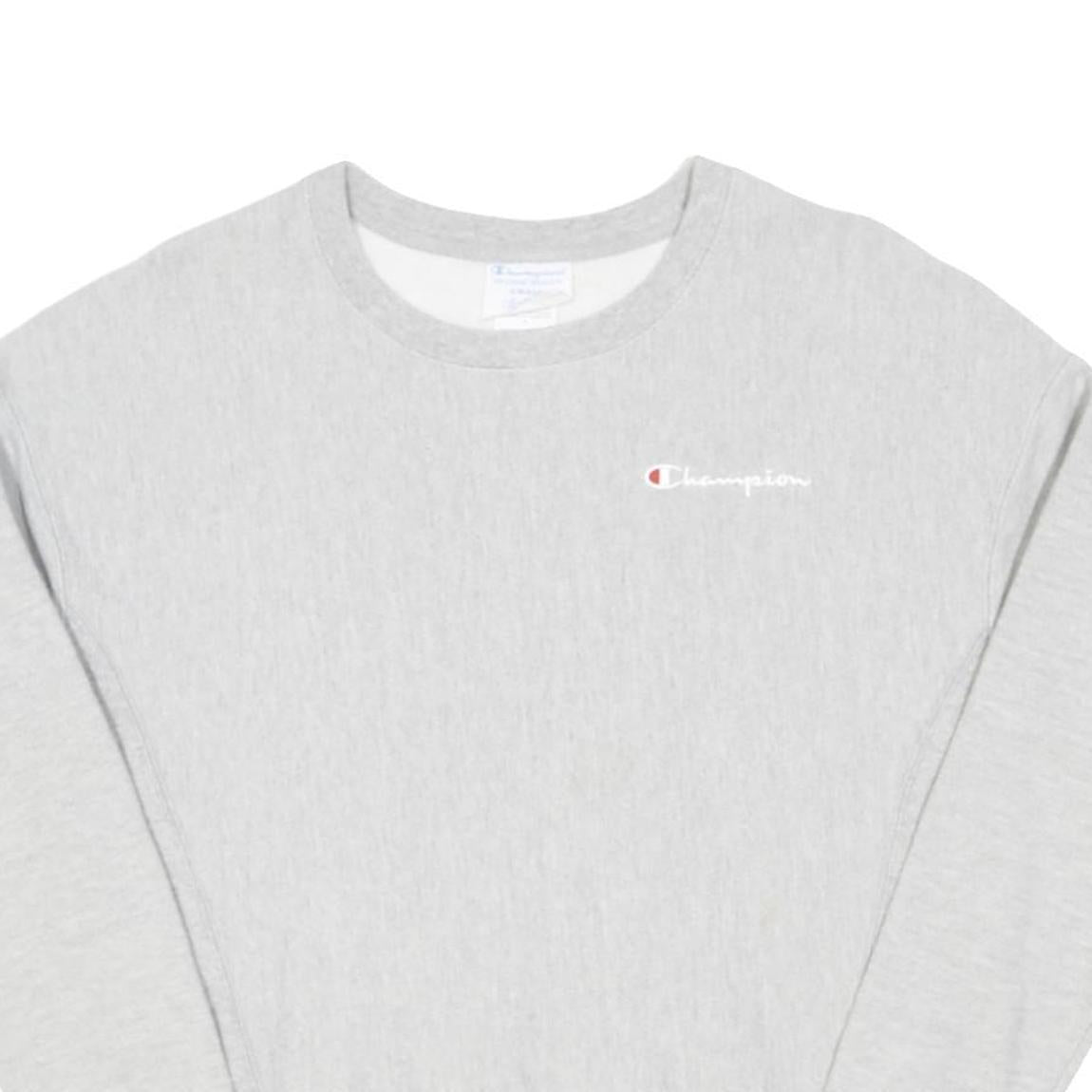 CHAMPION REVERSE WEAVE Womens Grey Sweatshirt Crew Neck S Cotton Blend