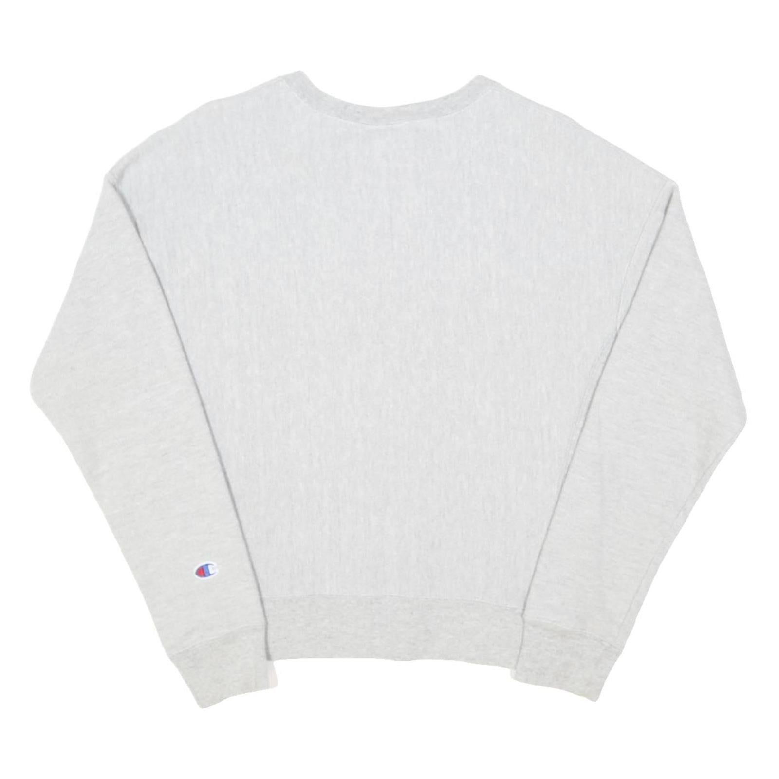 CHAMPION REVERSE WEAVE Womens Grey Sweatshirt Crew Neck S Cotton Blend
