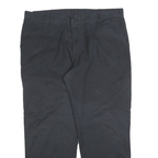 DICKIES Mens Regular Fit Black Cotton Blend Zip Trousers W42 L32 Workwear Casual