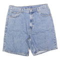 MEMBERS MARK Mens Denim Blue Casual Shorts L W36 Classic Fit Cotton Blend