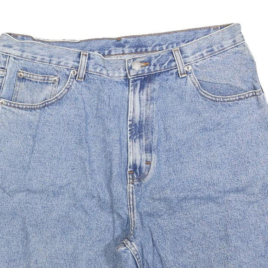 MEMBERS MARK Mens Denim Blue Casual Shorts L W36 Classic Fit Cotton Blend