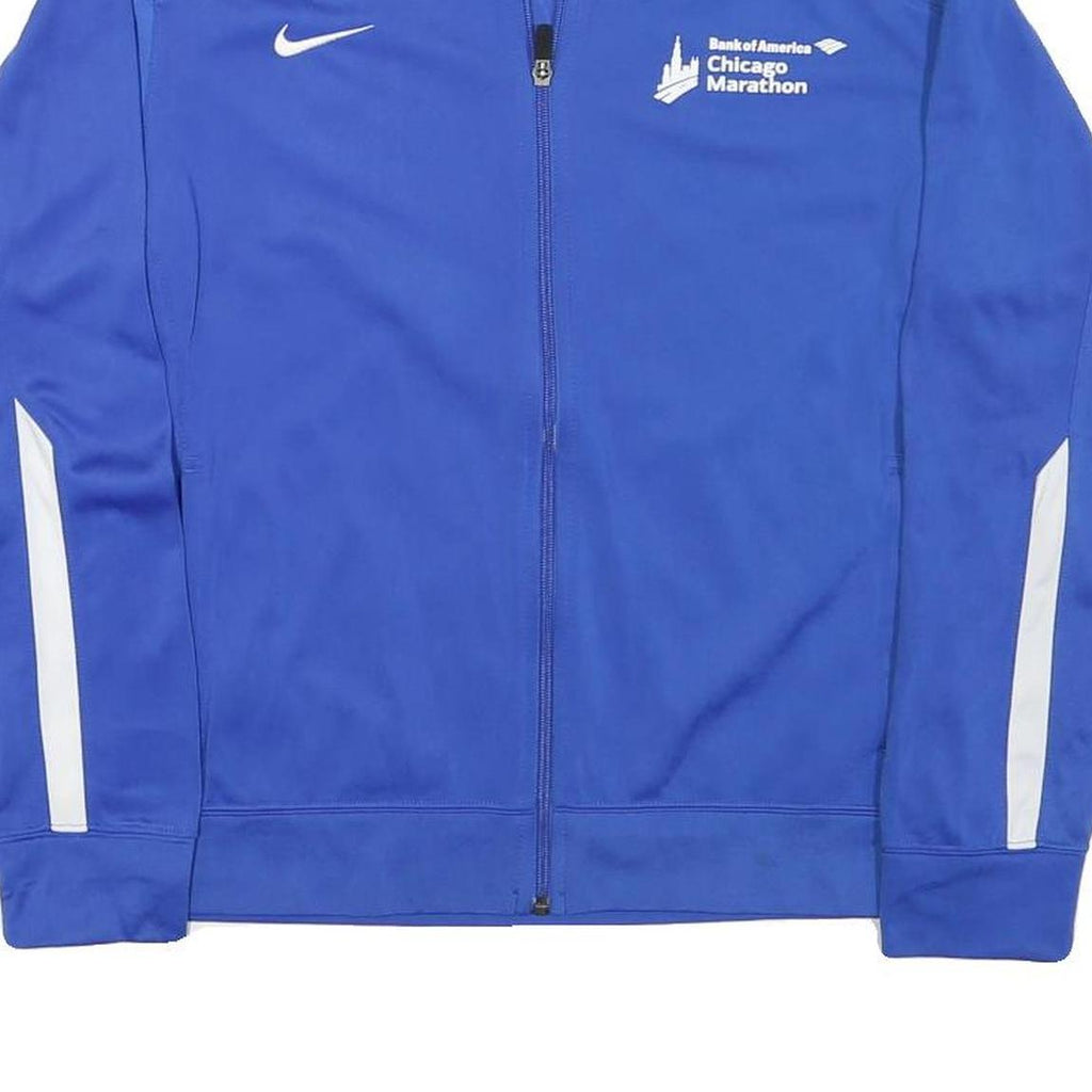 NIKE Womens Blue & White Chicago Marathon Zip Jacket XL Polyester Blend
