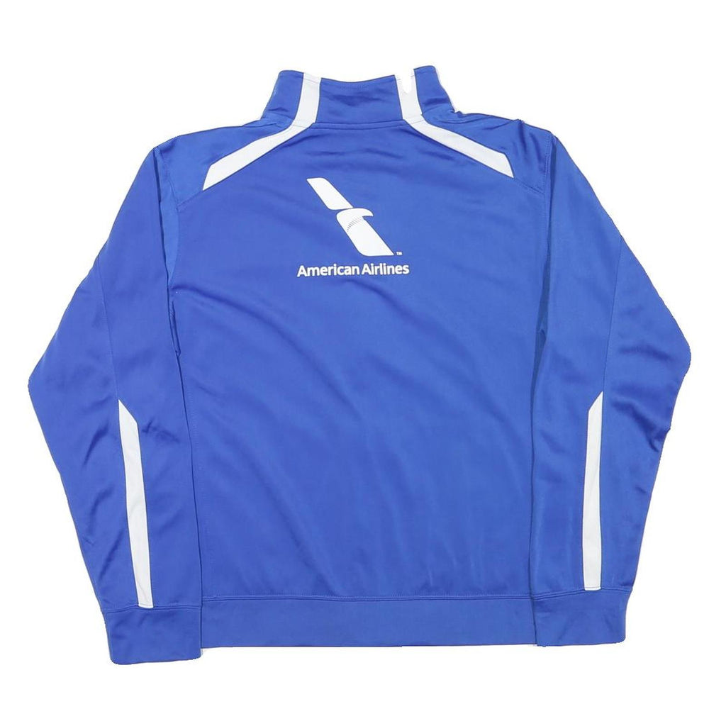 NIKE Womens Blue & White Chicago Marathon Zip Jacket XL Polyester Blend