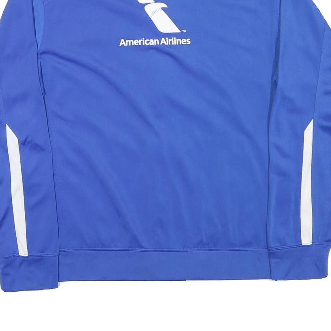 NIKE Womens Blue & White Chicago Marathon Zip Jacket XL Polyester Blend