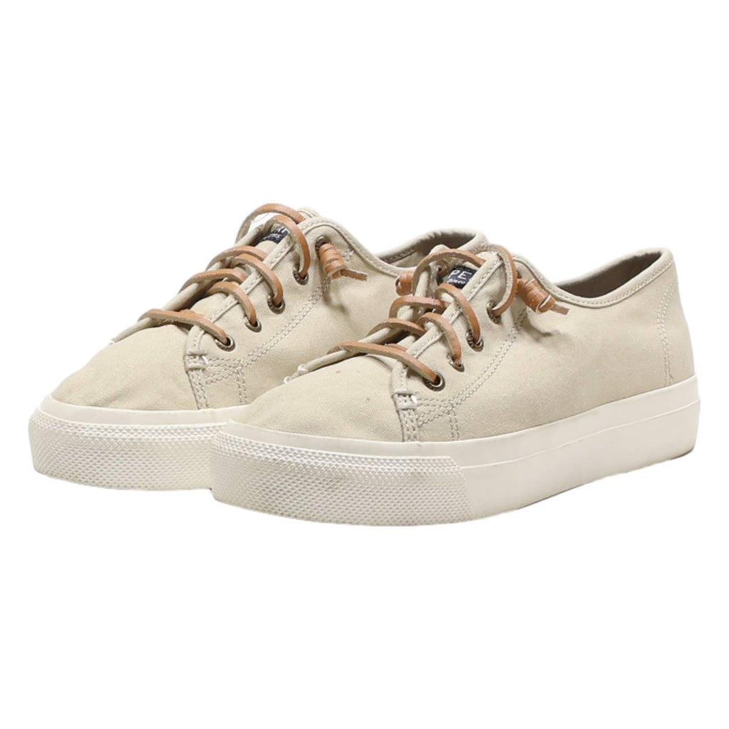 SPERRY Low Top Trainers Beige Synthetic Womens UK 6