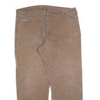 DICKIES Mens Jeans Brown Relaxed Straight Cotton Blend W42 L32 Workwear Utility