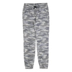 SKATE NATION Mens Cotton Blend Grey Camouflage Slim Drawstring Trousers W30 L32