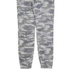 SKATE NATION Mens Cotton Blend Grey Camouflage Slim Drawstring Trousers W30 L32