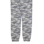 SKATE NATION Mens Cotton Blend Grey Camouflage Slim Drawstring Trousers W30 L32